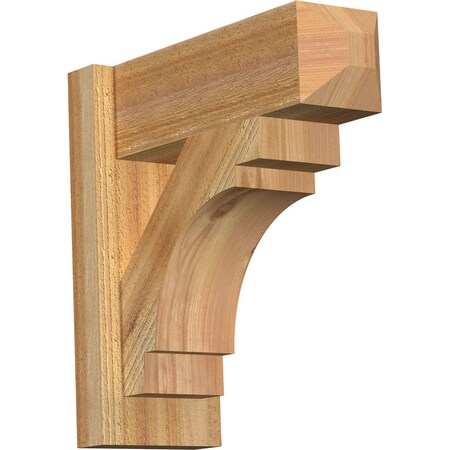 Ekena Millwork Merced Rough Sawn Craftsman Outlooker, Western Red Cedar, 6"W x 16"D x 16"H OUT06X16X16MRC04RWR